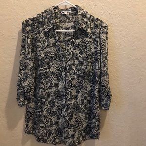 Long sleeve paisley dress shirt